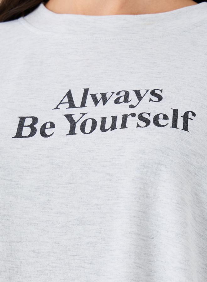 Take Two Take Two Slogan Print Short Sleeve T-Shirt and Pants Co-Ords  - Image 4
