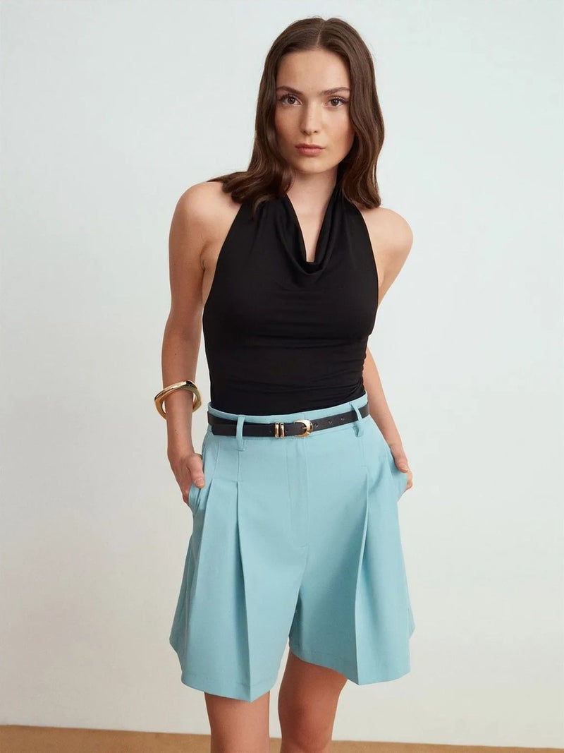 DILVIN High-Waist Wide-Leg Tailored Shorts - Image 4