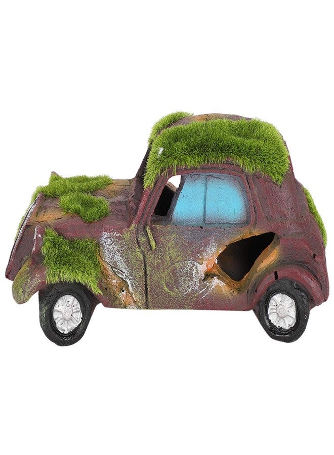 كويداموس زينة حوض السمك من كويداموس، زينة منظر طبيعي لحوض السمك، زينة حوض السمك، سيارة قديمة من الراتنج، 14 × 6.5 × 5 سم، زينة لحوض السمك (سيارة كلاسيكية مخملية) - Image 3