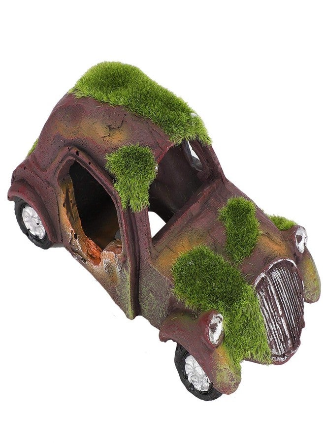 كويداموس زينة حوض السمك من كويداموس، زينة منظر طبيعي لحوض السمك، زينة حوض السمك، سيارة قديمة من الراتنج، 14 × 6.5 × 5 سم، زينة لحوض السمك (سيارة كلاسيكية مخملية) - Image 1