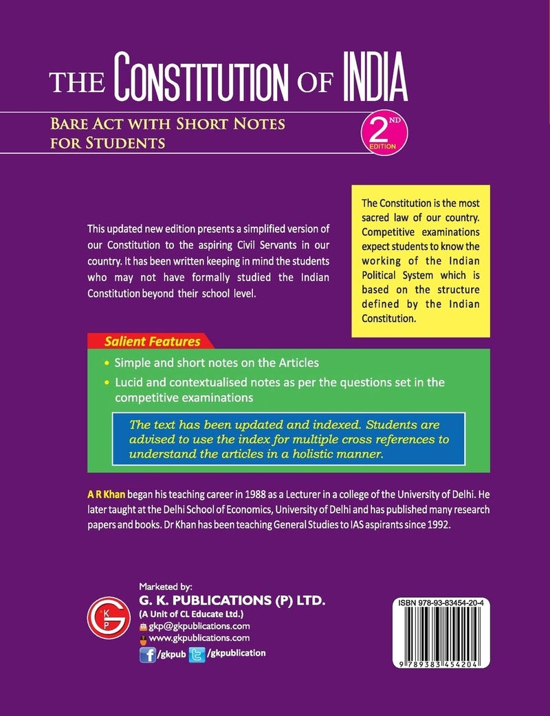 The Constitution of India: Bare Act with Short Notes  - Image 2