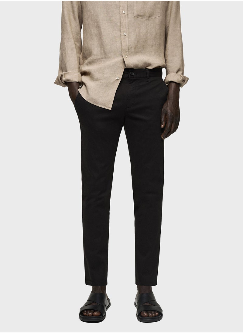 Mango Man Prato Straight Fit Pants  - Image 1