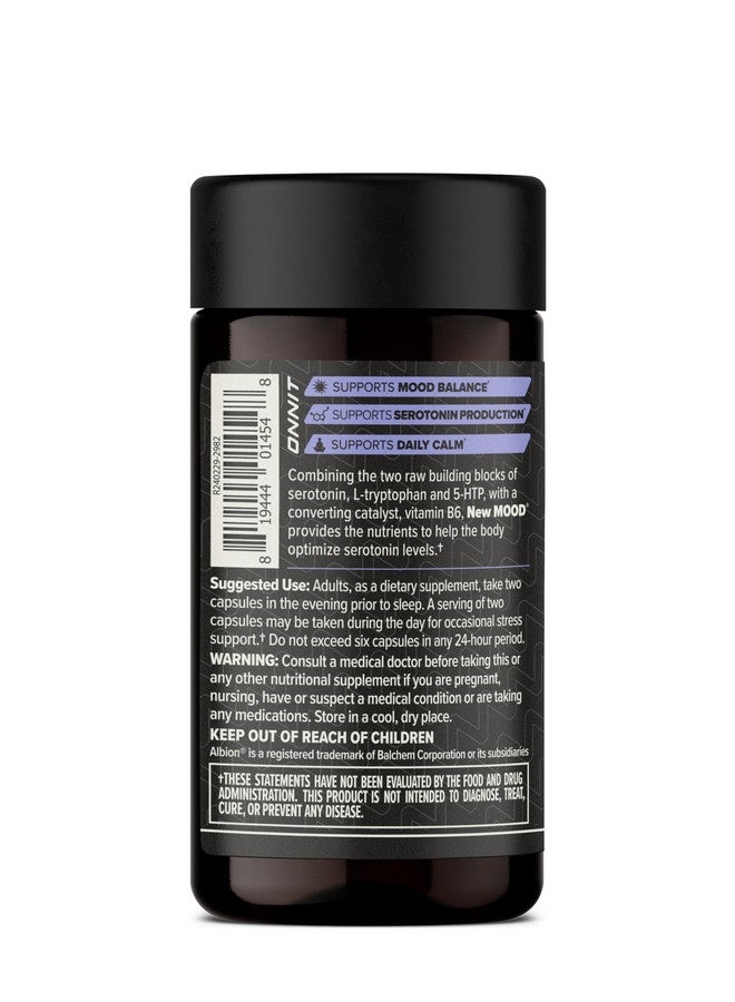 أونيت كبسولات ONNIT New Mood لدعم التوتر اليومي، مكمل غذائي لدعم النوم والمزاج للرجال والنساء، كبسولات يومية لإدارة التوتر، 60 كبسولة - Image 4