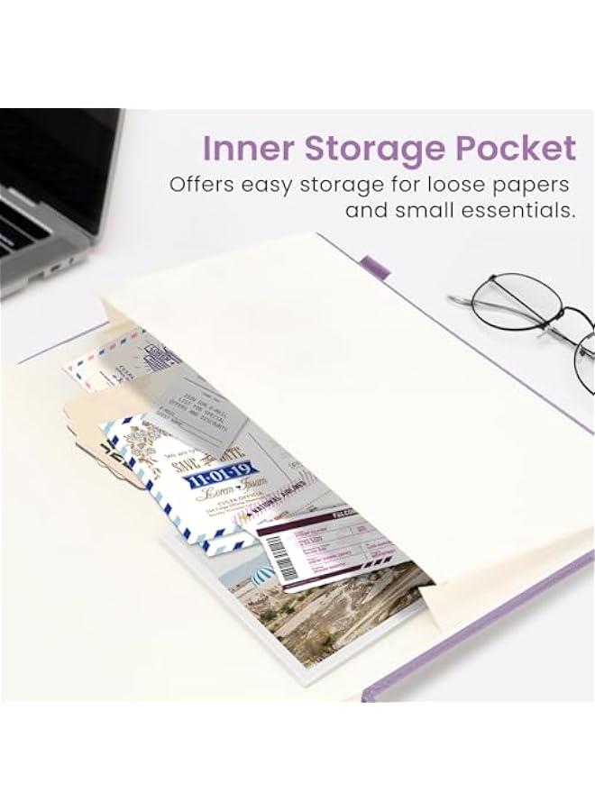 Arabest Lined Journal Notebook for Women, 240 s Thick College Ruled Journal for Writing, Hardcover Notebook for Work & Note Taking, Perfect for Office Home School Supplies, A5(5.7 x 8.6), Purple - Image 5