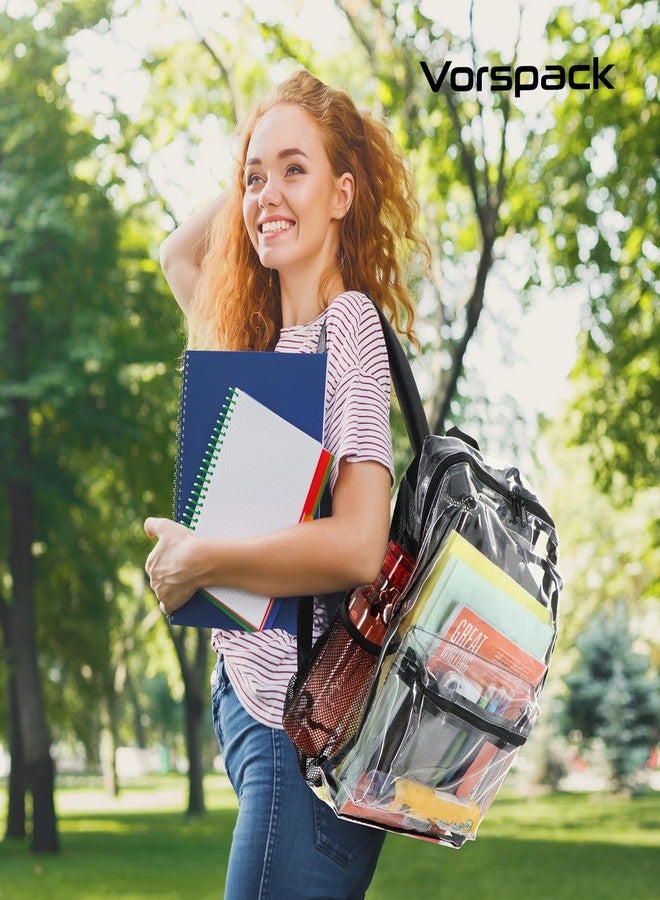 فورسباك حقيبة ظهر شفافة من فورزباك، مصنوعة من مادة PVC شديدة التحمل، مزودة بحزام مقوى، مناسبة لمكان العمل - أسود - Image 4