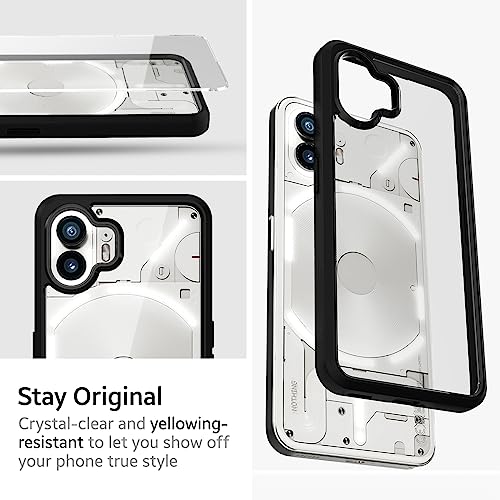 KAPAVER Back Cover Case Compatible with Nothing Phone 2 5G (PC+TPU) (Black) - Image 4
