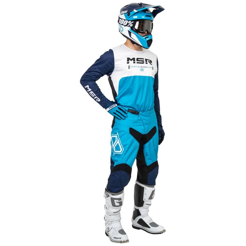 MSRâ„¢ Axxis Range Riding Gloves â€“ Unisex Blue/White â€“ X-Large - Lightweight Motocross, MTB, BMX & Powersports Gloves for Men & Women - Image 3