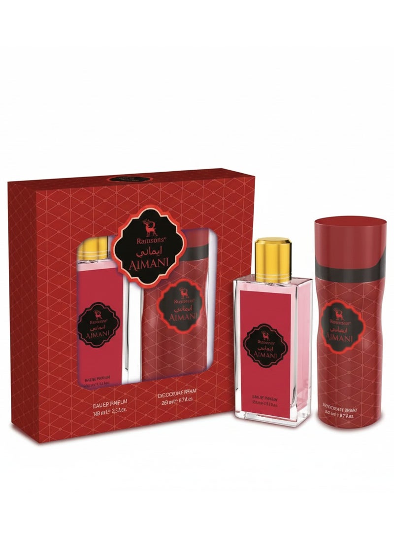 AIMANI Fragrance Duo Set – Perfume 100ml + Body Spray 200ml