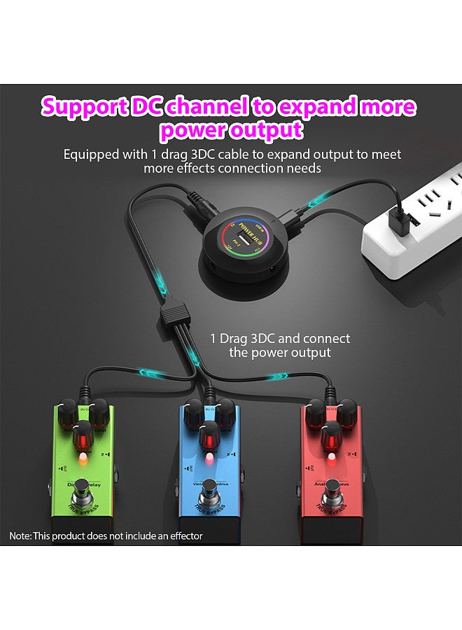 Generic Mini Effector Power Supply 3 Channels Output 9V12V15V Low Noise Music Instrument Effector Power Supply Synchronous Output with Independent Short Circuit Protection Power HUB  - Image 4
