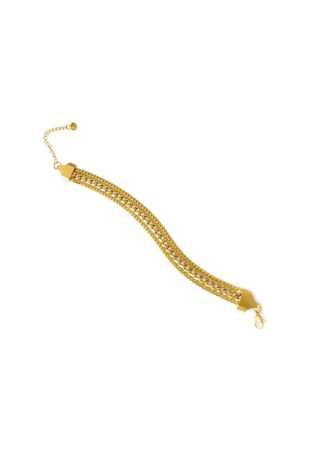 PALMONAS 18k Gold Tone Plated Equilibrium Link Bracelet
 for Women - Image 1