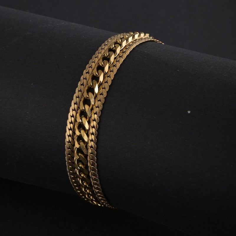 PALMONAS 18k Gold Tone Plated Equilibrium Link Bracelet
 for Women - Image 2