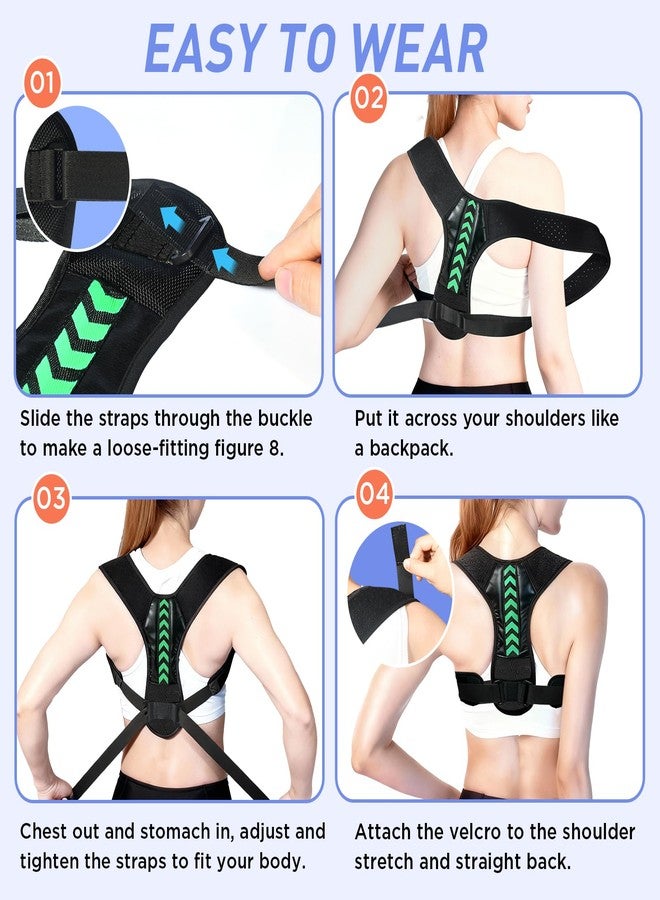 Asahaye Posture Corrector for Women and Men, Adjustable Back Brace Posture Corrector for Upper & Mid Spine Support, Breathable Back Brace for Improving Neck, Shoulder and Back Posture Pain Relief - Image 2