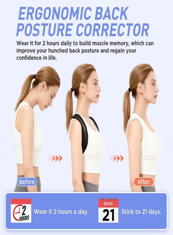 Asahaye Posture Corrector for Women and Men, Adjustable Back Brace Posture Corrector for Upper & Mid Spine Support, Breathable Back Brace for Improving Neck, Shoulder and Back Posture Pain Relief - Image 3