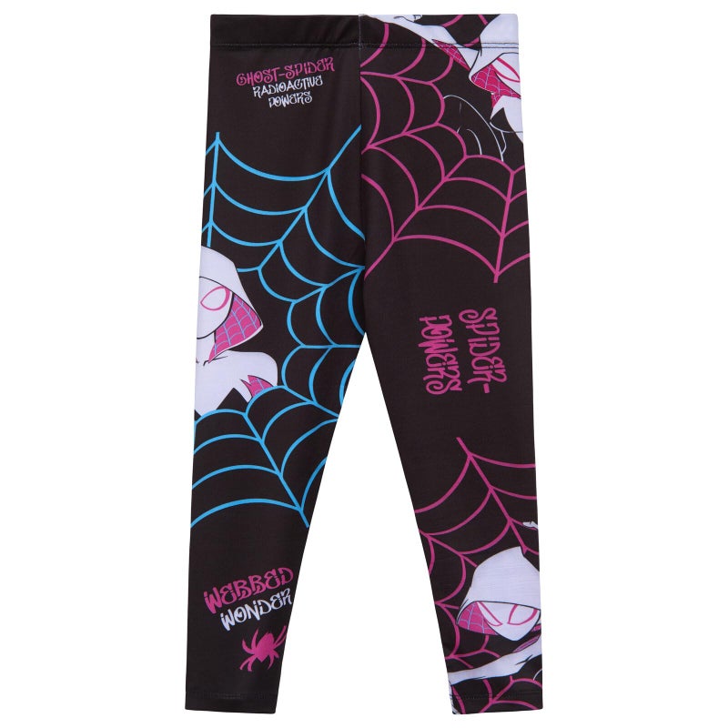 Marvel Spider-Man Spider-Gwen Toddler Girls T-Shirt and Leggings Outfit Set Ghost Spider White/Black 4T - Image 5