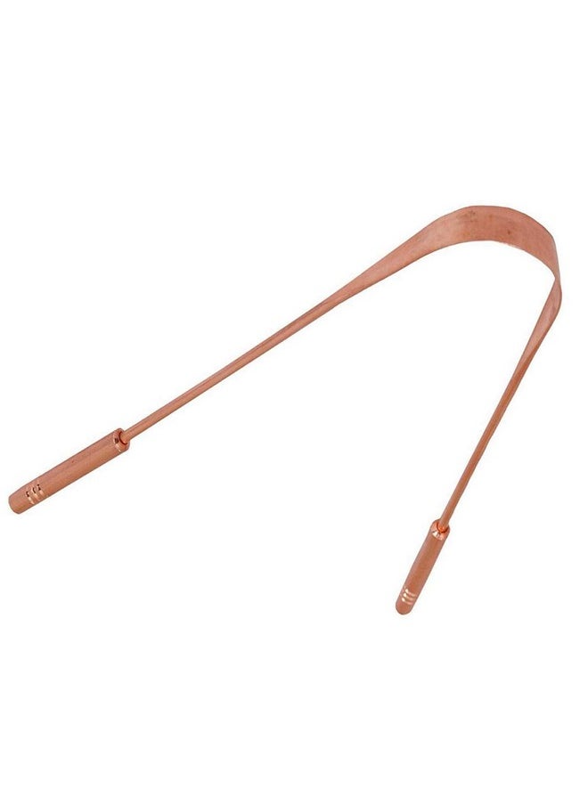WHOLELIFEOBJECTS 100% Pure Copper Tongue Scraper Cleaner | Perfect Surgical Tongue Scraper | Best Remedy for Bad Breath | Maintains Oral Hygiene| Flexible Handle and Comfortable Grip  - Image 2