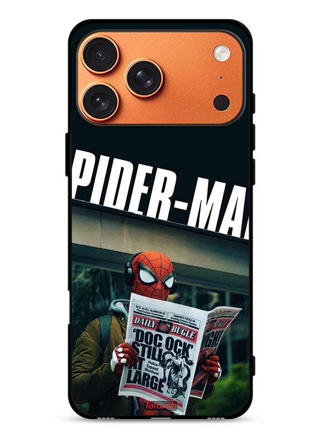 Tolwak Apple iPhone 17 Pro Max Protective Case Cover Spiderman Reading Newspaper - Image 1