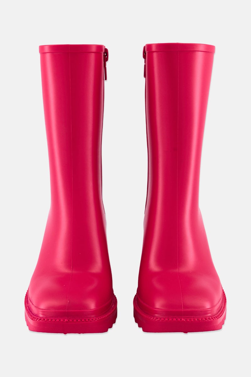 INC Women Medium Everettp Zipper Calf Boots, Fuchsia Pink - Image 3