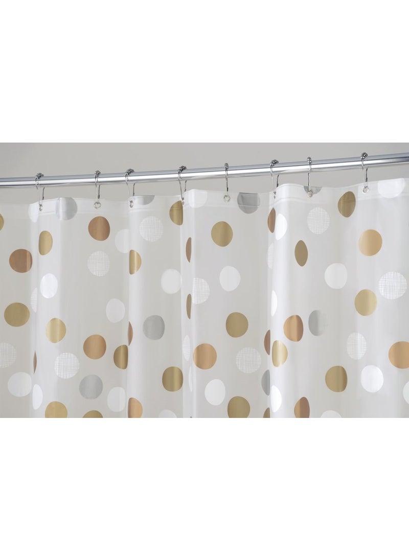 InterDesign iDesign Gilly Dot PEVA Shower Curtain - Metallic  - Image 2