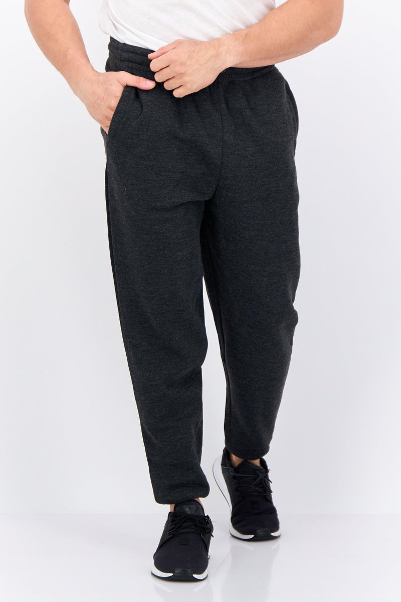 Roadblock Men Regular Fit Heather Jogger Pants, Charcoal - Image 1