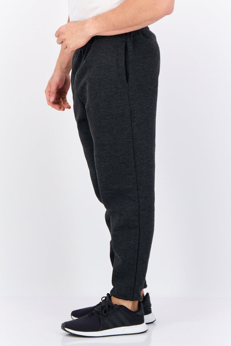 Roadblock Men Regular Fit Heather Jogger Pants, Charcoal - Image 2