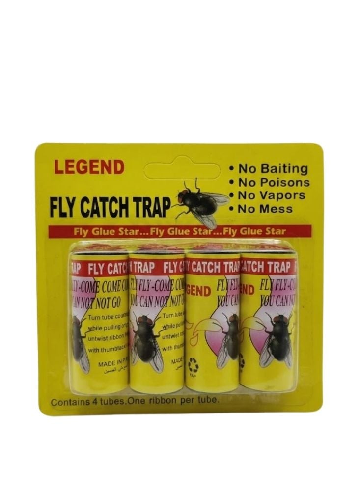 Premium Fly Catch Trap Set – Sticky Fly Glue Roll (4pcs Pack) - Image 1