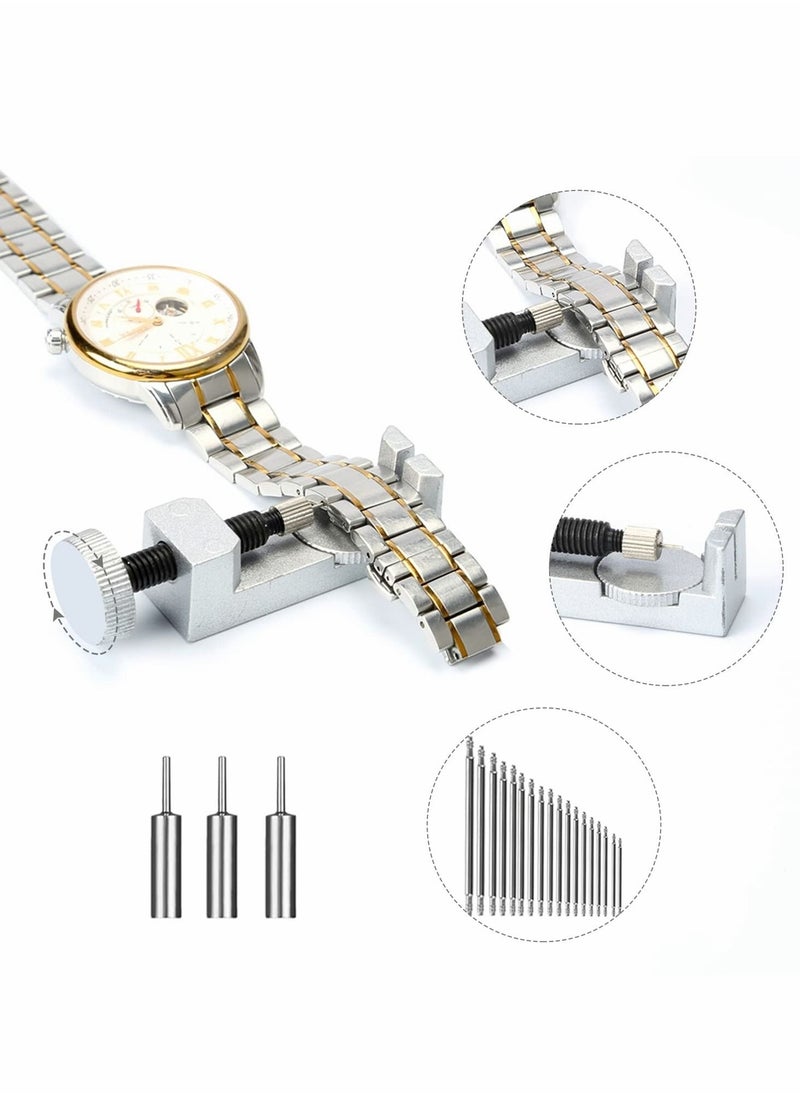 Generic - Watch Repair Kit, Professional Watch Battery Replacement Tool Watchband Link & Back Remover Spring Bar Tool Kit with Carrying Case and Instruction Manual - Image 1
