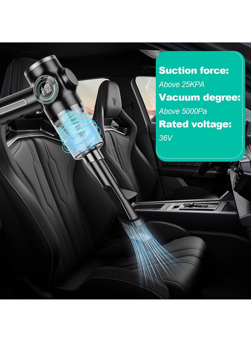 مُكنسة كهربائية محمولة بدون سلك، مكنسة كهربائية صغيرة بقوة 4000 باسكال، مكنسة كهربائية 2 في 1 للسيارة، مكنسة محمولة لتنظيف شعر الحيوانات، للسيارة، المنزل، المطبخ، والمكتب - Image 4