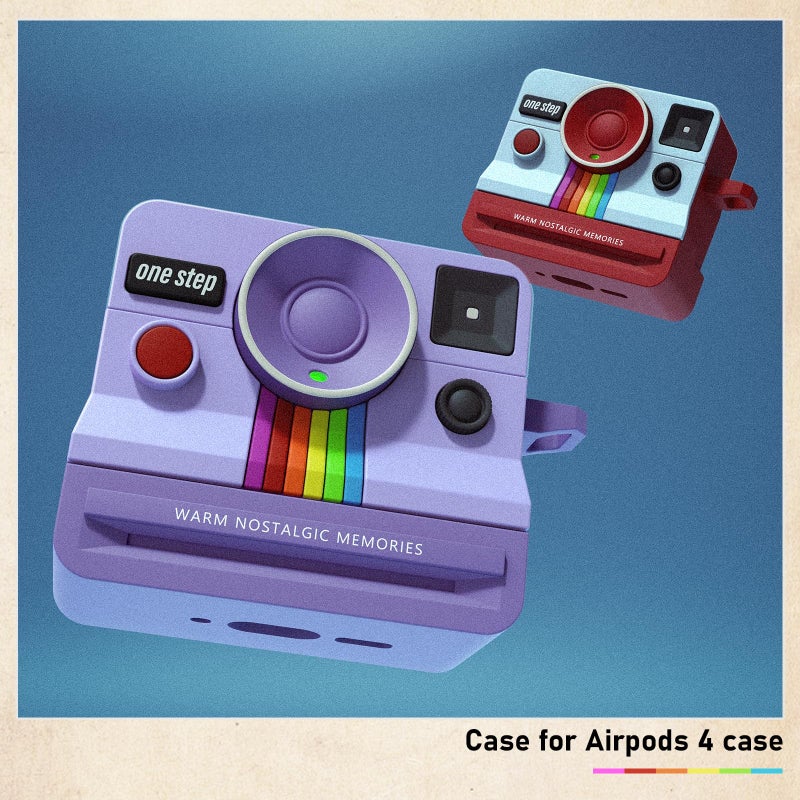 VISOOM Retro Cases for AirPods 4 Case 2024 with Cleaner Kit - VISOOM Cute Fancy Protective AirPods 4th Gen Cases Cover Men Women Unique Polaroid Soft Cover for Apple AirPod iPods 4 Wireless Charging Case - Image 4