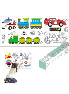 Uwals 30X300cm Drawing Paper Roll for Kids, Coloring Paper Roll Painting Drawing Color Filling Paper, Coloring Poster Drawing Roll Coloring Book DIY Arts Crafts for Preschool Kindergarten Classroom  - Image 1