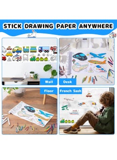 Uwals 30X300cm Drawing Paper Roll for Kids, Coloring Paper Roll Painting Drawing Color Filling Paper, Coloring Poster Drawing Roll Coloring Book DIY Arts Crafts for Preschool Kindergarten Classroom  - Image 4
