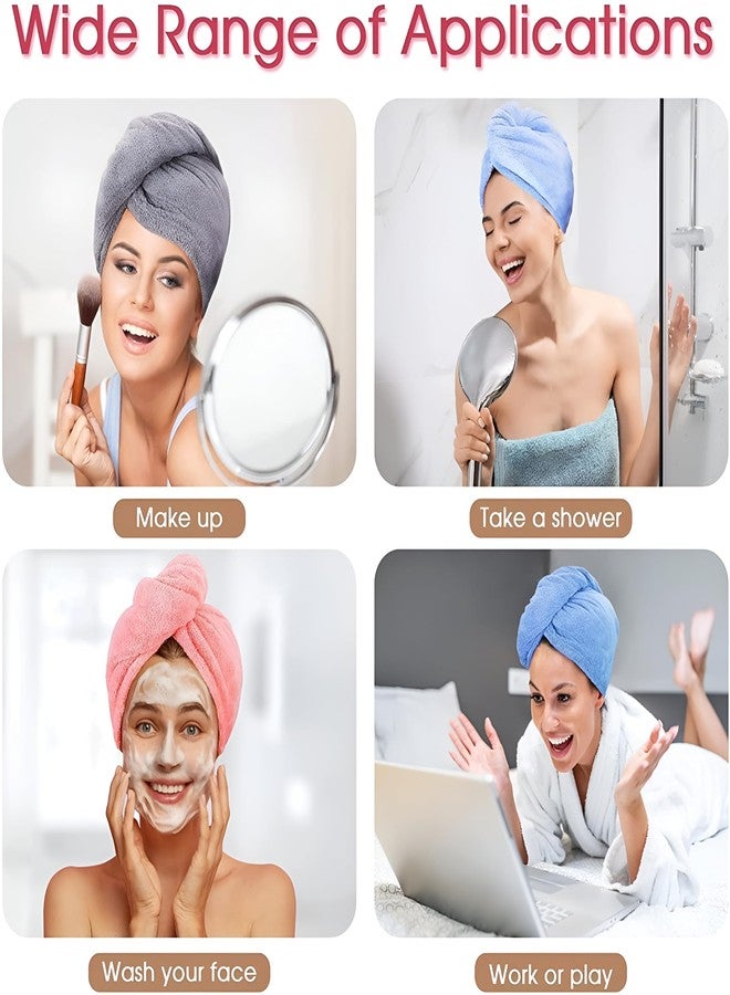 SHAPAT منشفة تجفيف الشعر المصنوعة من الألياف الدقيقة من SHAPAT، عبوة من قطعتين، مناشف بغطاء رأس للشعر المبلل والطويل والمجعد أو الكثيف (متعددة الألوان) - Image 4