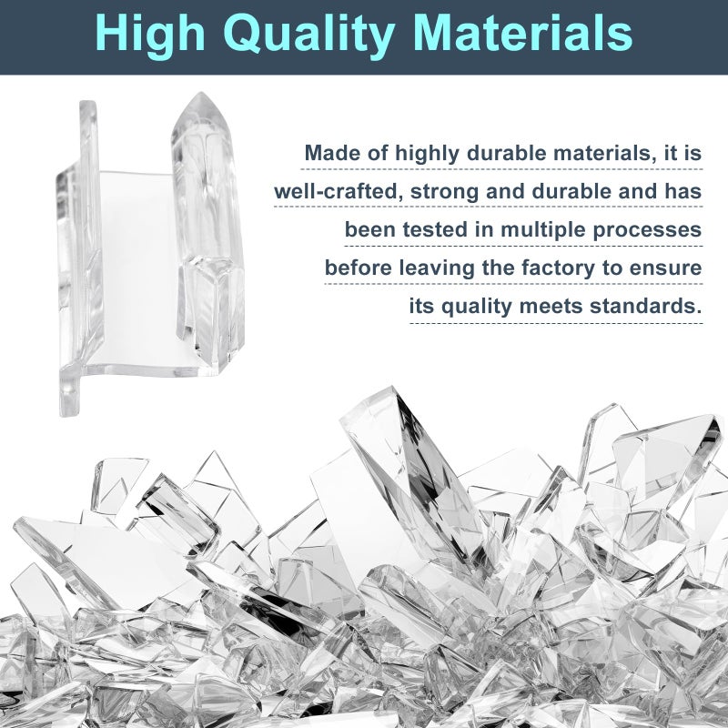 VYH Sliding Shower Door Bottom Guide for Sliding Shower Door (Top Hung) Shower Door Guide, 3/8 in Channelsï¼Œ Suitable for 3/8-inch Thick Shower Glass Doorsï¼Œ Shower Door Plastic Guideï¼ˆ2Packï¼‰ - Image 4