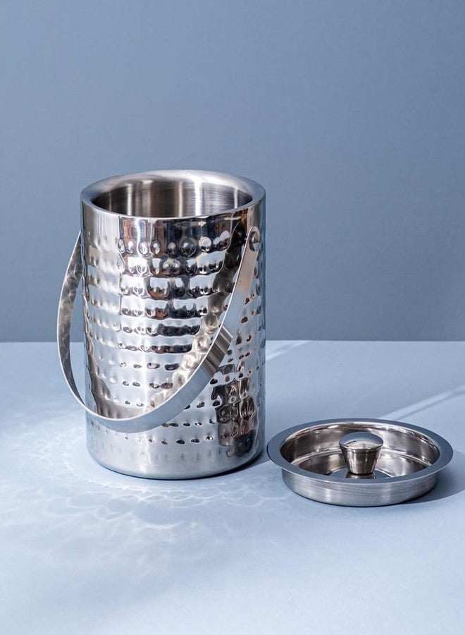 Nestroots Stainless Steel Ice Bucket | 18X12 Inches Double-Walled Insulated Ice Holder for Chilling Drinks at Bar Counters & Home Parties | Silver Finish Ice Container for Entertaining & Serving - Image 1
