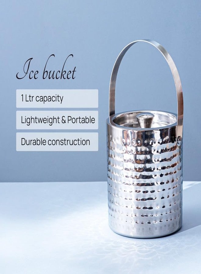 Nestroots Stainless Steel Ice Bucket | 18X12 Inches Double-Walled Insulated Ice Holder for Chilling Drinks at Bar Counters & Home Parties | Silver Finish Ice Container for Entertaining & Serving - Image 4
