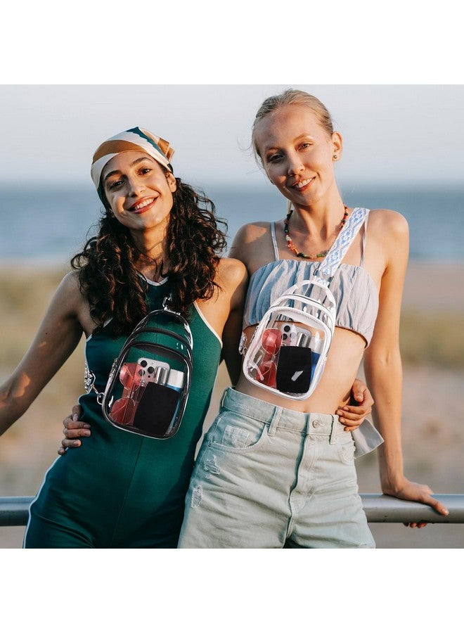 CLUCI Clear Bag for Stadium Events, Clear Bag Purses for women Crossbody Transparent, Crossbody Purses for Concerts Sports White - Image 2