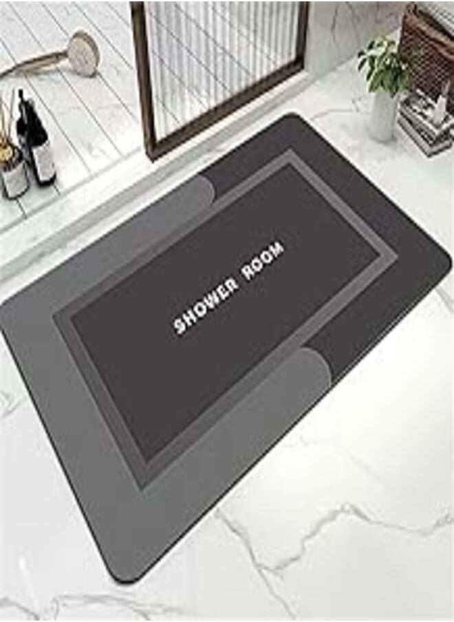 Sunshine smile 50 x 80 Super Absorbent Floor Mat, Dirt-Repellent Floor Mat for Bathroom, Non-Slip Kitchen Rug, Bath Mat, Non-Slip Washable, Microfibre Bath Mat, Bathroom Mat, Home Bath Mat, Absorbent Floor Mat 