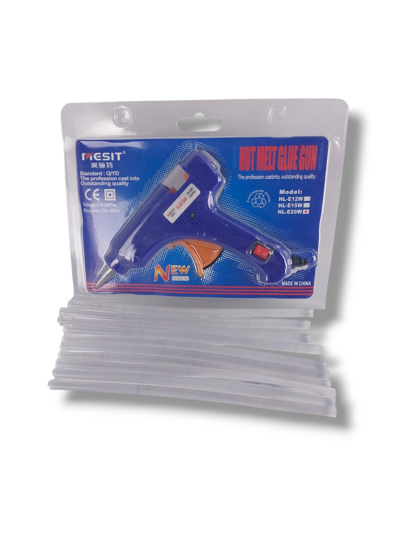Generic High quality blue glue gun with 10 PCS glue  - Image 1