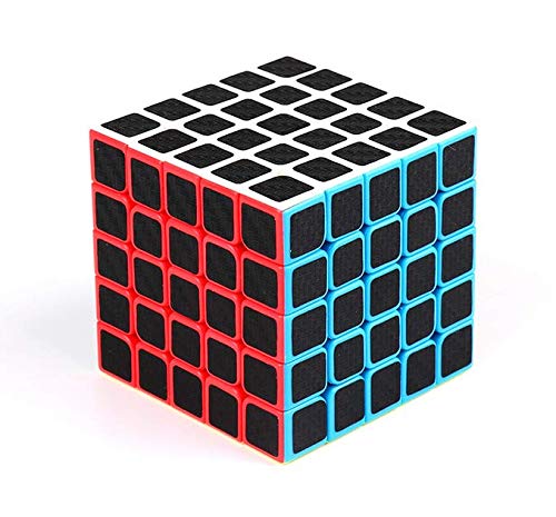 CFMOUR Original Speed Cube 5x5x5 Smooth Magic Carbon Fiber Sticker Speed Cubes Enhanced VersionBlack - Image 1