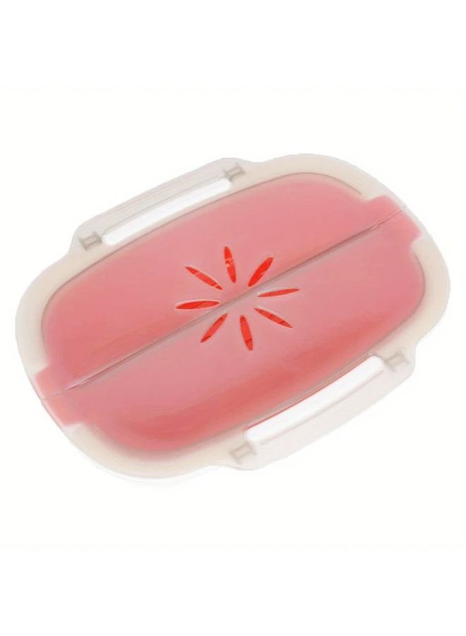 Red And White Versatile Microwave Steamer for Vegetables Fish Meat - Image 4