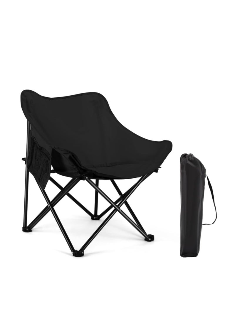 OASIS-TH Beach Chair,Camping Chairs,Portable Lightweight Camping Chair with Side Pocket, Foldable Backpacking Chair Ultra Durable for Outdoor Hiking Beach Travel With Carrying Bag - Image 1