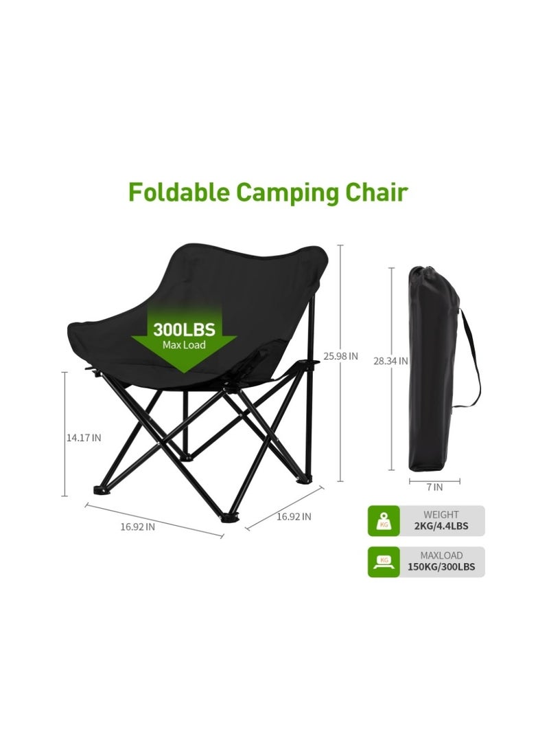 OASIS-TH Beach Chair,Camping Chairs,Portable Lightweight Camping Chair with Side Pocket, Foldable Backpacking Chair Ultra Durable for Outdoor Hiking Beach Travel With Carrying Bag - Image 2