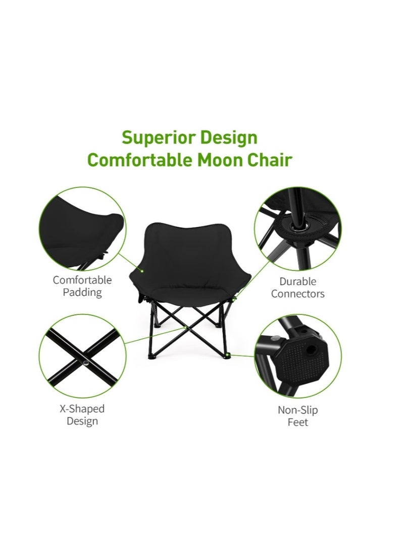 OASIS-TH Beach Chair,Camping Chairs,Portable Lightweight Camping Chair with Side Pocket, Foldable Backpacking Chair Ultra Durable for Outdoor Hiking Beach Travel With Carrying Bag - Image 3