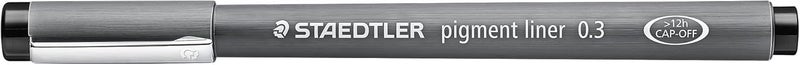 STAEDTLER 308 03-9 Pigment Liner Fineliner Pen Set - Black, 0.3mm (Box of 10) - Image 1