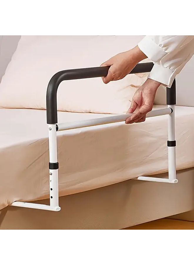 Black Heavy Duty Bedside Rail For Seniors Carbon Steel Safety Bar - Image 4