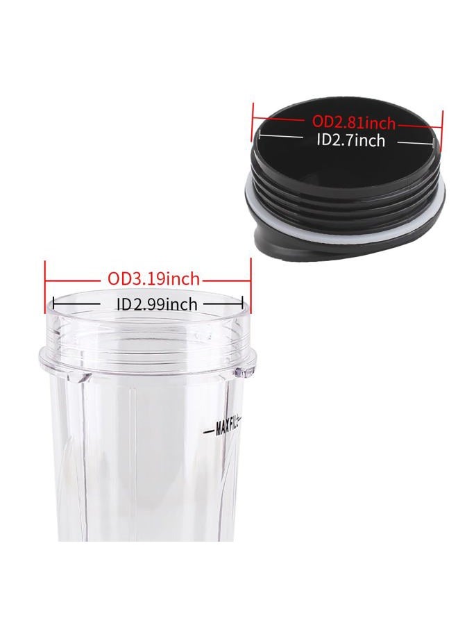 Anbige Replacement Parts Lids for 16oz Cups for Ninja Blender BL660 BL770 BL740 BL771 BL773CO QB3000/QB3000SSW/QB3004/QB3005 (2 Pack Sip & Seal Lids) - Image 2