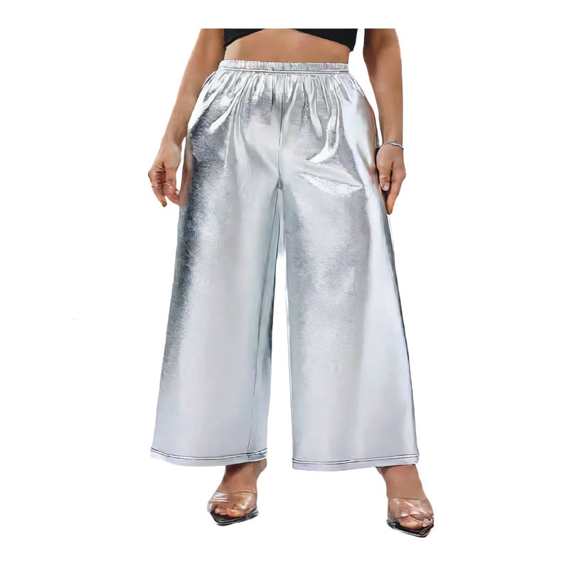 Women's High Waist Loose Wide Leg Trousers Casual Pants - Image 1
