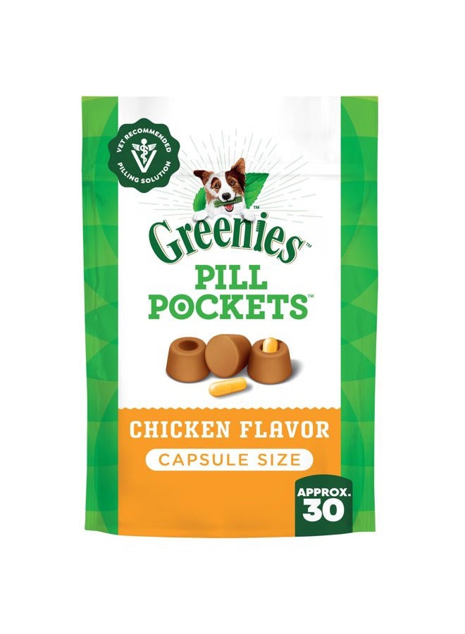 GREENIES PILL POCKETS Soft Dog Treats, Chicken, Capsule, 7. - Image 1