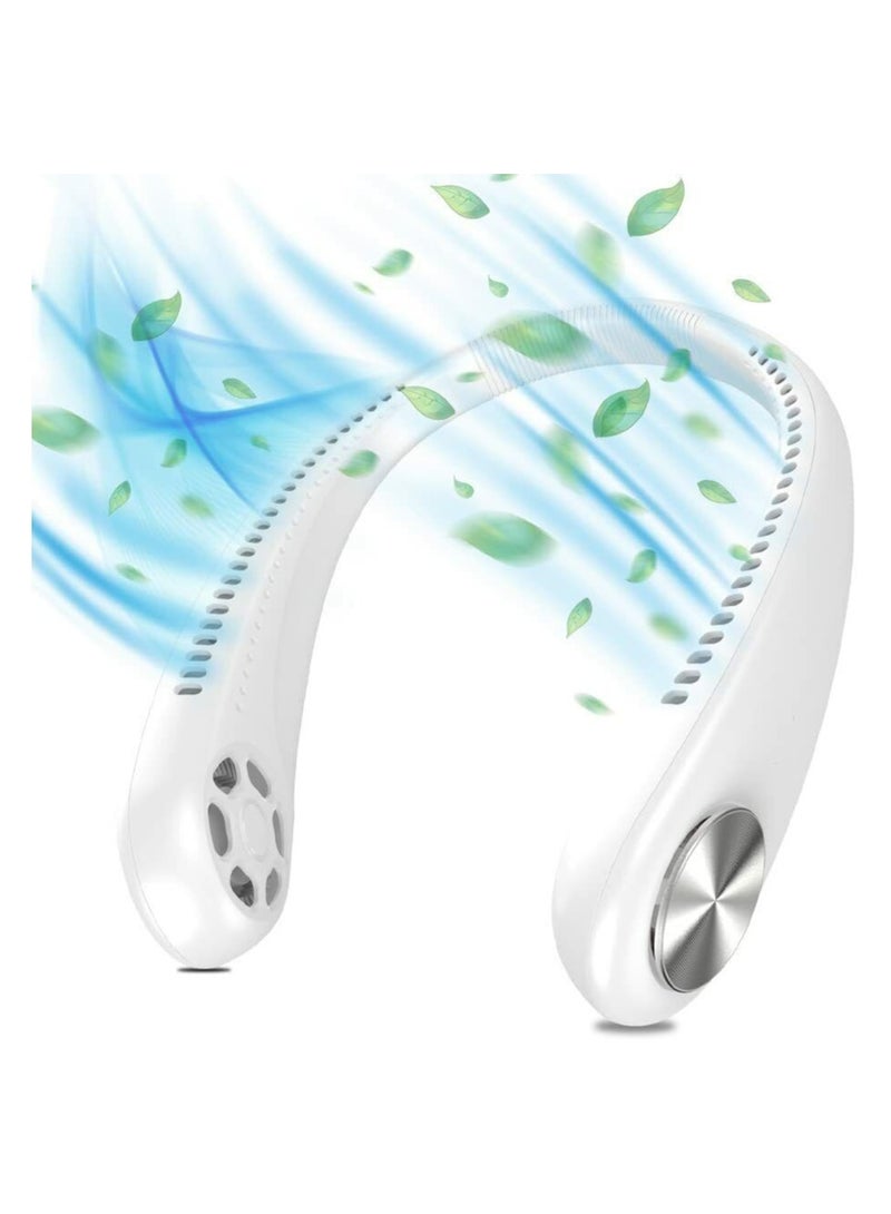 ELTRAZONE Portable Neck Fan Hands Free Bladeless Wearable Personal Fan, Leafless, Rechargeable, Headphone Design with 3 Speeds - Image 1