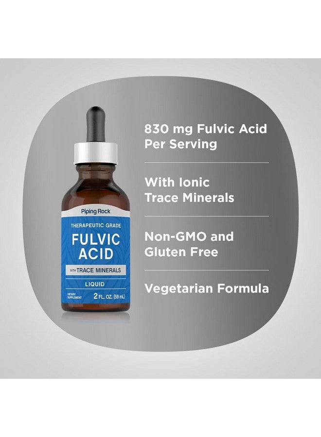 Piping Rock Liquid Fulvic Acid Drops | 2 fl oz | with Trace Minerals | Ionic Supplement | Vegetarian, Non-GMO & Gluten Free - Image 4