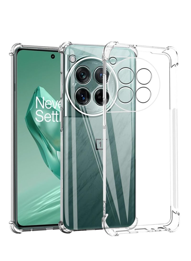 BORTONY OnePlus 12 5G Case Cover Clear Soft Silicone TPU Lightweight Shock Protective Cover with Bumper Protection Designed for OnePlus 12 5G - Image 1